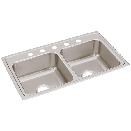 Elkay 14 in x 14 in, 2, 5, Drop-in, Stainless Steel LR33195
